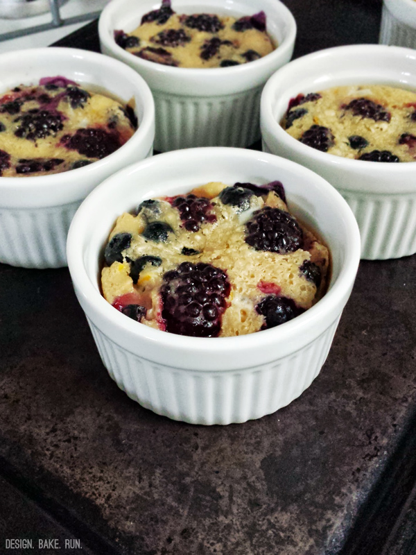 Summer Berries Custards via design. bake. run.