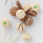 12 days of christmas baking, day 2: festive assorted french macarons: egg nog & chocolate