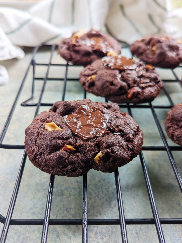 double chocolate almond cookies