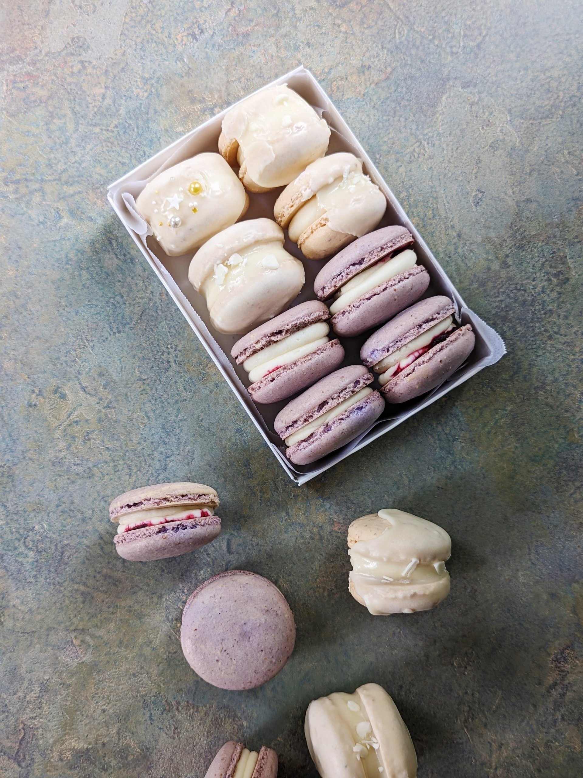assorted french macarons